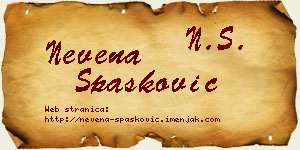 Nevena Spasković vizit kartica